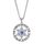 UNIFT Davidstern-Halskette für Damen, jüdische mehrlagige Halskette aus Edelstahl, hebräische Inschrift, Hexagramm, blauer Diamant, runder Anhänger, doppellagige Halskette, Schmuckgeschenke, Edelstahl