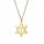 EUEAVAN Davidstern Halskette für Frauen Hexagramm Anhänger Halskette Amulett Symbo Jüdisch Israel Religiös David Schmuck Geschenk Frauen (Davids Kreuz Halskette Gold 2)