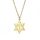 EUEAVAN Davidstern Halskette für Frauen Hexagramm Anhänger Halskette Amulett Symbo Jüdisch Israel Religiös David Schmuck Geschenk Frauen (Davids Kreuz Halskette Gold 3)