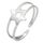 UNIFT Davidstern Jüdischen Hebräischen Ring für Frauen Männer Edelstahl Einfache Hexagramm Mit Hebräischen Chai Segen Offene Ringe Schmuck Chanukka Geschenke, One Size, Edelstahl, Kein Edelstein
