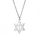 EUEAVAN Davidstern Halskette für Frauen Hexagramm Anhänger Halskette Amulett Symbo Jüdisch Israel Religiös David Schmuck Geschenk Frauen (david kreuz halskette silber2)