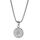 JewelryWe Schmuck Herren Halskette mit Siegel der Sieben Erzengel Anhänger Retro Edelstahl Medaille Kette Silber Gold Schwarz