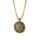 JewelryWe Herren Halskette Hexagramm Medaille: Edelstahl Vintage Davidstern Sternzeichen Amulett Medaille Runde Tag Anhänger mit Weizenkette Kette für Männer Gold