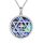 Davidstern Kette Silber 925 Kreuz David Stern Anhänger Halskette Abalone Muschel Religiöser Jüdischer Davidstern Schmuck Geschenk für Herren Damen