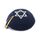 JL Kippha's Baumwolle bestickt gestrickt Marineblau Silber Davidstern Jüdische Israel Yarmulke, marineblau, 85