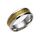 BlackAmazement Wofram Carbon Ring Davidstern Hexagramm Star of David 8mm Silber Gold blau schwarz Damne Herren (Gold, 63 (20.1))