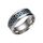 BlackAmazement Wofram Carbon Ring Davidstern Hexagramm Star of David 8mm Silber Gold blau schwarz Damne Herren (Blau, 63 (20.1))