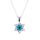 MYSTIC JEWELS By Dalia – Halskette mit Davidstern (Magen David) aus 925er Sterlingsilber mit blauem bösen Blick aus Kristall in der Mitte (klein)