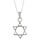Silverly Große Halskette mit Davidstern aus Sterlingsilber Unisex | 925 Silber Sternanhänger Panzerkette | Klassische Symbolische Halskette | Schlichter Hexagramm-Schmuck | Religiöse Judaica-Geschenke