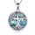 YFN Baum des Lebens Halskette Sterling Silber Religiöses Kreuz Anhänger Abalone Shell Keltischer Schmuck Geschenke für Damen Herren