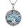 YFN Baum des Lebens Halskette Sterling Silber Om Aum Ohm Baum Anhänger Schmuck Yoga Geschenke für Damen Herren