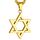 ChainsHouse Davidstern Kette Vergoldet Damen Hexagramm Anhänger für Frauen Edelstahl Halskette mit Davidstern Anhänger Religion Gold Kettenanhänger Modeschmuck für Ehefrau