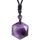 Nupuyai Amethyst Kristall Davidstern Hexagramm Anhänger Halskette für Männer Frauen, Heilstein Amulett Kette mit verstellbarer Kordel
