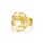 TEAMER Davidstern-Ring aus Edelstahl, verstellbar, Vintage-Fingerring, jüdischer Magen-Amulett-Schmuck für Frauen (Stil 2 – Gold)