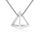 HUKKUN Dreieck Halskette Sterling Silber Delta Sigma Theta Geometrische Halskette 3D-Dreieck Schmuck Geschenk für Männer