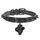 Eigso Totenkopf Leder Gothic Nieten Halsband für Frauen Männer Retro Vintage Leder Halskette für Frau Mann
