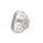 TEAMER Davidstern-Ring aus Edelstahl, verstellbar, Vintage-Fingerring, jüdischer Magen-Amulett-Schmuck für Frauen (Stil 1 – Silber)