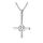 XUANPAI Men Edelstahl Christian Satanic Anhänger Gothic Inverted Cross Pentacle Pentagram Upside Down Halskette