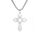 kkjoy Kreuz mit Davidstern Anhänger Halskette Ohrringe Schlüsselanhänger Edelstahl Hexagramm am Kreuz Gebetsamulett Schmuck für Frauen Männer (Halskette C (Kastenkette, 60cm)-Silber)