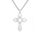 kkjoy Kreuz mit Davidstern Anhänger Halskette Ohrringe Schlüsselanhänger Edelstahl Hexagramm am Kreuz Gebetsamulett Schmuck für Frauen Männer (Halskette B (3mm Kreuzkette, 45+5cm)-Silber)