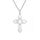 kkjoy Kreuz mit Davidstern Anhänger Halskette Ohrringe Schlüsselanhänger Edelstahl Hexagramm am Kreuz Gebetsamulett Schmuck für Frauen Männer (Halskette A (1mm Kreuzkette, 45+5cm)-Silber)