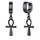 U7 Klappcroelen mit Ankh-Kreuz Anhänger schwarz Edelstahl Kleine Creolen Ohrringe Gotik Biker Punk Rock Huggie Kreolen Modeschmuck Accessoire