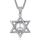 David Sterne Halskette Sterling Silber Davidstern Anhänger Kette Davidstern mit Peace Zeichen Kette Friedenszeichen Halskette David Stern Schmuck Geschenk für Herren Männer