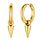 U7 Klappcroelen mit Kegel Anhänger 18k vergoldet Kleine Creolen Ohrringe Gotik Biker Punk Rock Huggie Kreolen Modeschmuck Accessoire