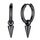U7 Kleine Creolen mit Kegel Anhänger Schwarz Biker Gotik Hängeohrringe Punk Rock Huggie Kreolen Hoop Earrings Modeschmuck für Männer Frauen