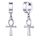 U7 Kleine Creolen mit Ankh-Kreuz Anhänger Edelstahl Biker Gotik Hängeohrringe Punk Rock Huggie Kreolen Hoop Earrings Modeschmuck für Männer Frauen