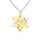 Jüdisches Gebet Shema Yisrael Halskette für Frauen Zweifarbige Davidstern Halskette Hear O Israel Anhänger Judaica Sh'ma Yisrael Schmuck Hebräisch Kabbalah Segen Geschenk Männer (A- Zweifarbig gold)