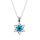 MYSTIC JEWELS By Dalia – Halskette mit Davidstern (Magen David) aus 925er Sterlingsilber mit blauem bösen Blick aus Kristall in der Mitte (groß)