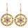Davidstern-Ohrringe für Damen, Edelstahl, hebräische Inschrift, Hexagramm, blauer Diamant, rund, baumelnde Ohrringe, Megan-Stern, jüdischer Schmuck, Einheitsgröße, Edelstahl, Kein Edelstein