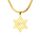 VASSAGO Davidstern Halskette für Frauen Jüdischer Stern mit Menorah Halskette aus Edelstahl Chanukka Anhänger Halskette für Männer Israel Religiöser Schmuck (Gold Halskette-Schlangen kette)