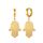 VASSAGO Hängende Ohrringe mit Hamsa-Hand der Fatima, jüdischer Davidstern für Frauen, hebräisches Amulett, Schmuck, Geschenk, Edelstahl