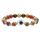 mookaitedecor Davidstern Heilstein Armband für Unisex, 16cm elastisch, Picasso Jaspis Hexagramm Edelstein Perlen Charm Stretch Armband