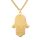 EUEAVAN Hamsa Hand der Fatima Halskette für Frauen Hebräischer Segensanhänger Jüdischer Davidstern Halskette Israel Allah Judentum Religiöser Schmuck Islamisches Amulett für Männer (Kreuz Kette Gold)