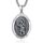 ADMETUS Heiliger Christophorus Kette Anhänger Sterling Silber St Christopherus Kette Herren St Christopher Halskette Oval Amulett Schmuck Religiöser Geschenke