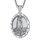 Virgen de Fatima Kette Sterling Silber Unsere Dame von Fatima Medaille Halskette Fatima Anhänger Schmuck Religiöse Geschenke für Herren