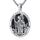 Eusense Saint Christopher Halskette 925 Silber mit schwarzem Obsidian St Christopher Anhänger Saint Christopher Anhänger Kette Schmuck religiöses Amulett für Männer Frauen