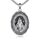 YFN Jungfrau Maria Oval Halskette Sterling Silber Religiöse Beschützer Kette Anhänger Virgin Maria Schmuck Geschenke für Damen Herren