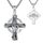 Eusense 925 Sterling Silber Saint Michael Kreuz Halskette St Michael Anhänger Erzengel beschützen uns Medaille Schutzpatron Amulett Religiöser Schmuck Geschenke für Männer Frauen