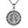 YFN Heiliger Benedikt Halskette Sterling Silber religiösen Beschützer Anhänger Sankt Benedict Schmuck Geschenke für Damen Herren