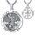 Eusense Saint Michael Halskette 925 Sterling Silber Erzengel Anhänger St Michael Anhänger Heilige Amulett Schmuck Geschenk für Männer