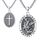 Eusense St Michael Halskette Heiliger Erzengel Michael Schutzengel Anhänger 925 Silber Schmuck für Damen Herren