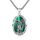 ZIPPICE Saint Michael Halskette 925 Sterling Silber Erzengel Michael Anhänger Malachit Halskette Heiliger Kette Amulett Schmuck Weihnachtsgeschenke für Herren und Damen