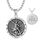 Shusukue Personalisierte St. Michael Kette 925er Sterling Silber, Erzengel Saint Michael Amulett Schutzpatron Halskette, Medaillen Gebetsmünzen Anhänger Christlicher Religiöser Schmuck für Männer