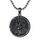 Shusukue St. Michael Kette Erzengel Saint Michael Amulett Schutzpatron Halskette 925 Sterling Silber, Medaillen Gebetsmünzen Anhänger Christlicher Religiöser Schmuck für Männer (Schwarz)