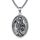 Shusukue St. Muerte Kette 925 Sterling Silber Erzengel Saint Muerte Amulett Schutzpatron Halskette Medaillen Gebetsmünzen Anhänger Schmuck für Männer
