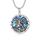 Shusukue St. Michael Kette Erzengel Saint Michael Amulett Schutzpatron Halskette 925 Sterling Silber, Medaillen Gebetsmünzen Anhänger Christlicher Religiöser Schmuck für Männer (Abalone)
